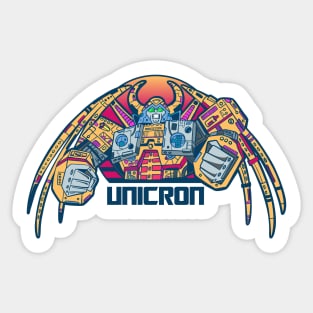 Retro 80s Punk Unicron Sticker